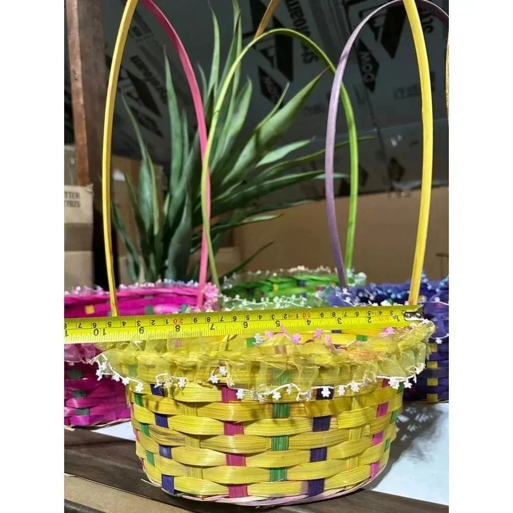 Lot of 6 Woven Easter Baskets